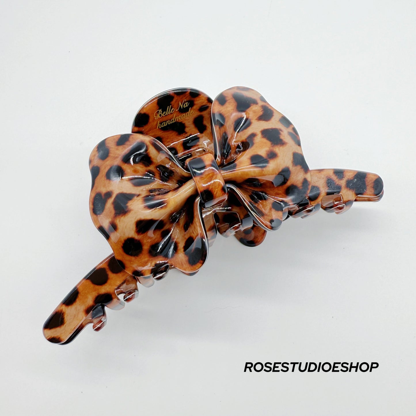 Grote strik acetaat haarclip