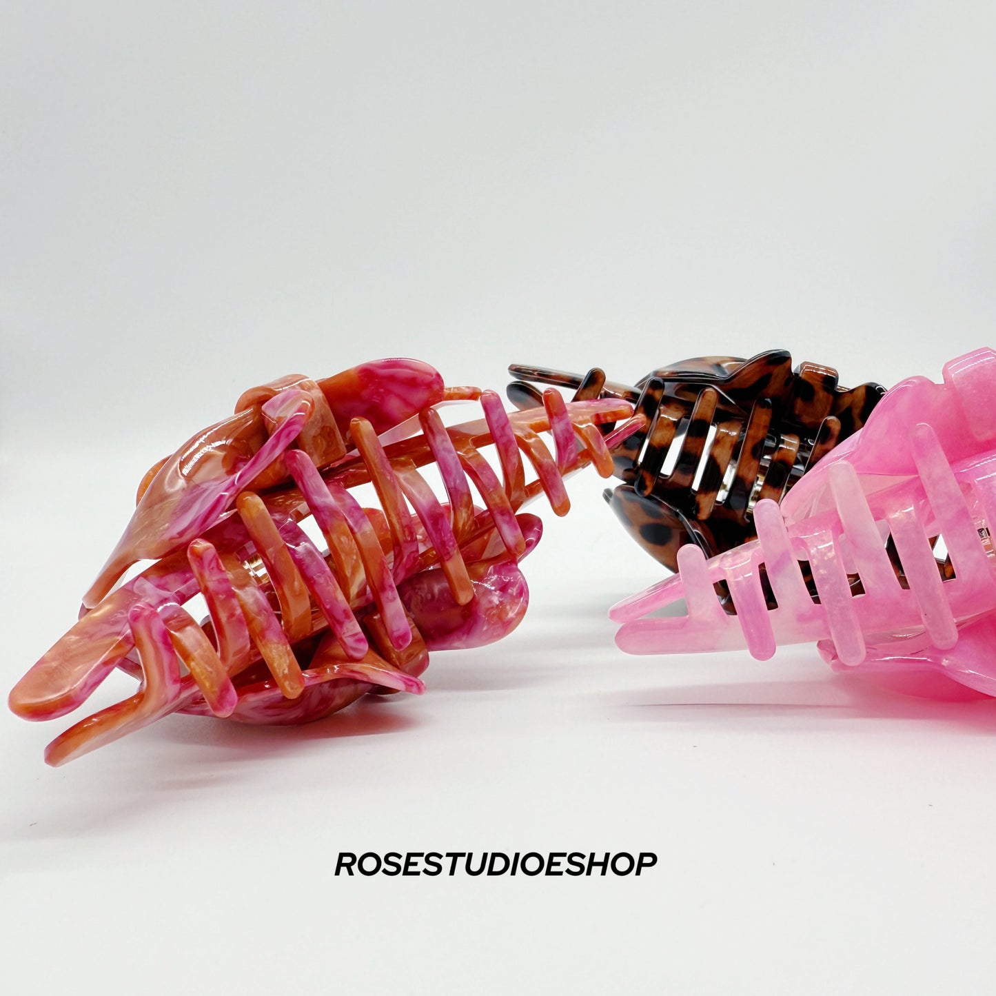 Grote strik acetaat haarclip