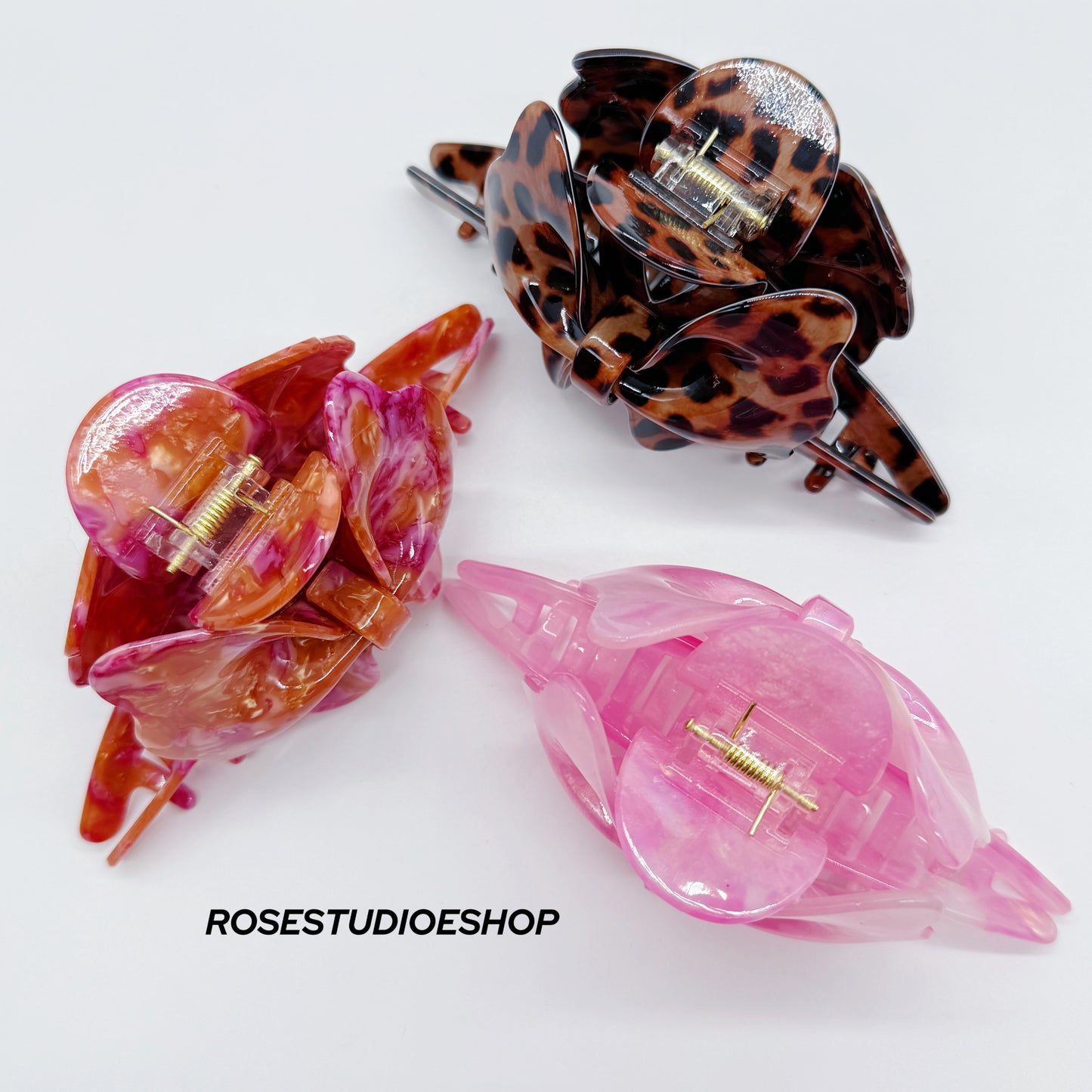 Grote strik acetaat haarclip