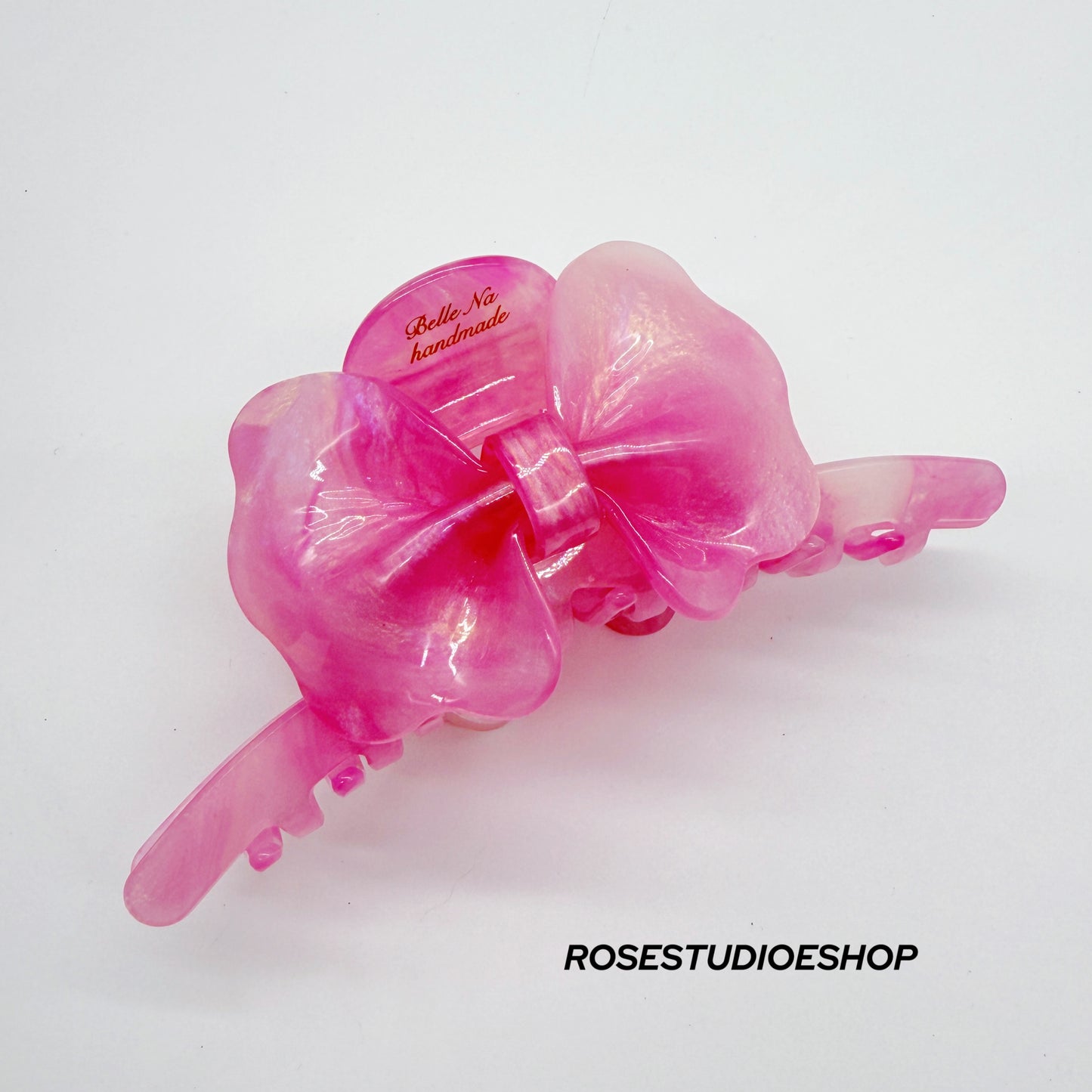 Grote strik acetaat haarclip