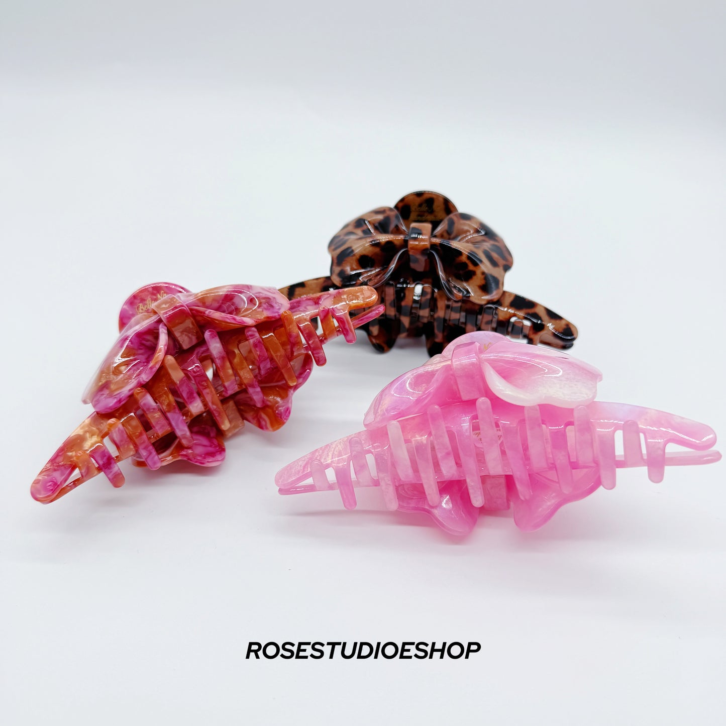 Grote strik acetaat haarclip