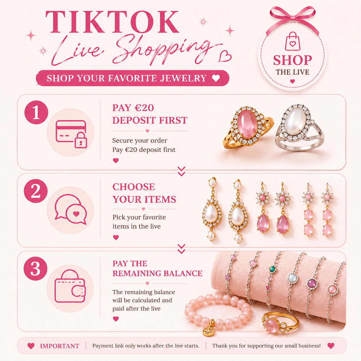 TikTok Live Jewelry Deposit 💕