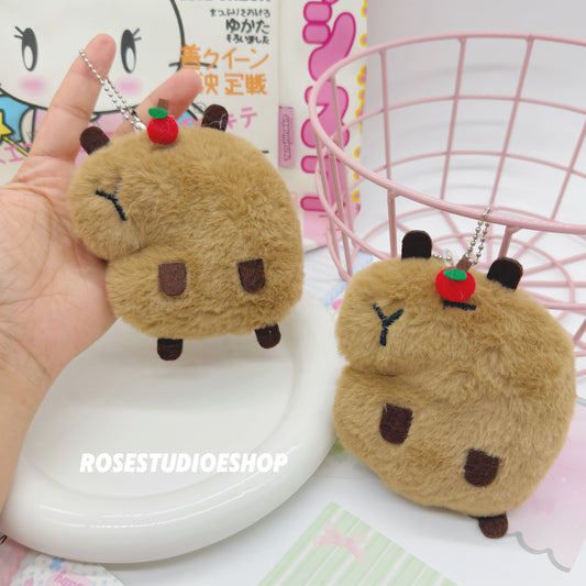 Capybara piepend pluchen tassenhanger & sleutelhanger"