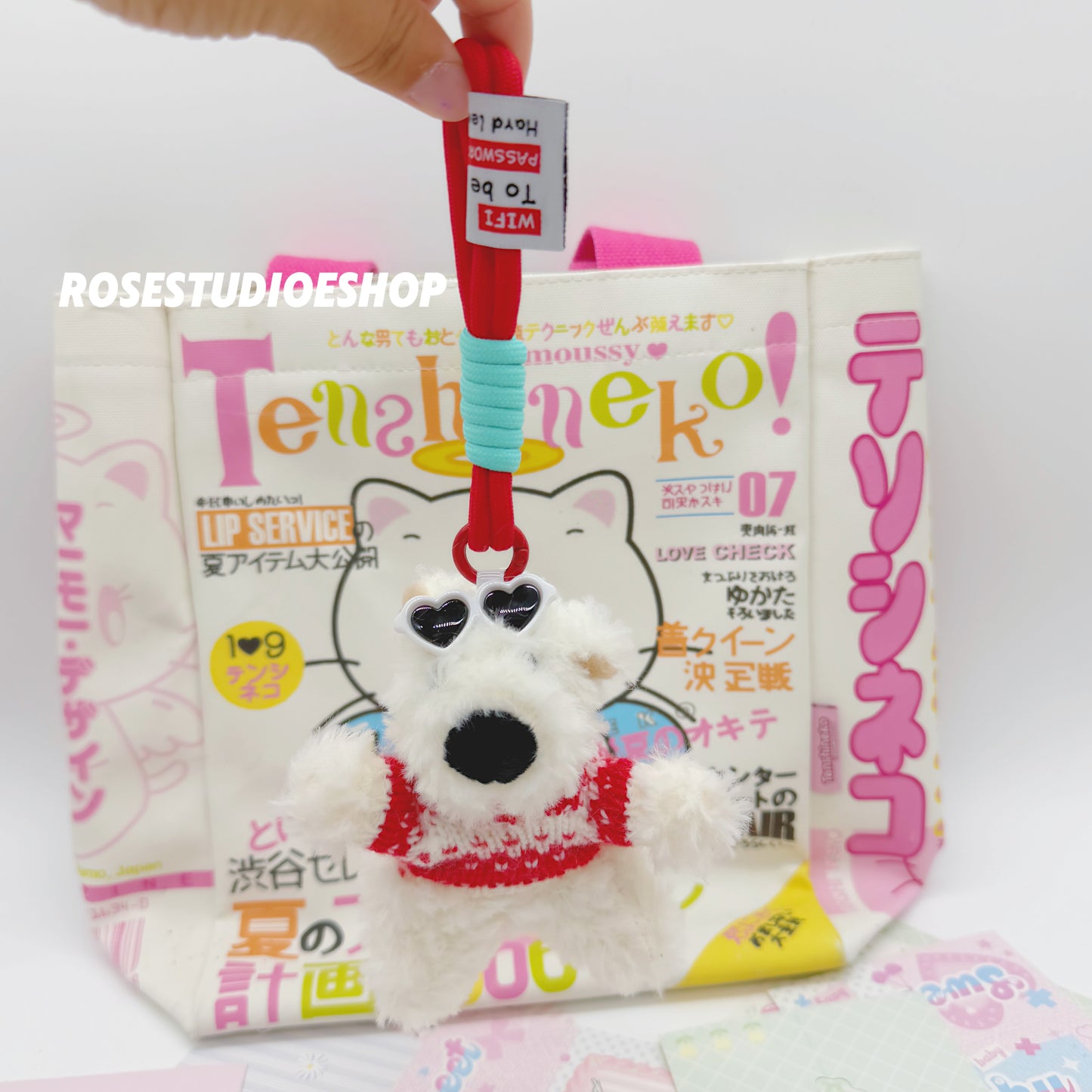 Pluchen West Highland White Terrier sleutelhanger
